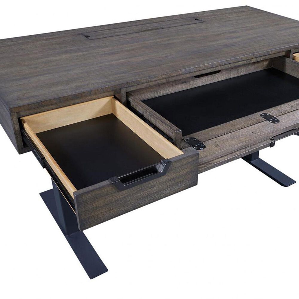 Riva Ridge Harper Point 60&quot; Lift Desk in Fossil and Black, , large