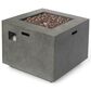 Noble House Wellington 33" Square Concrete-Look Fire Pit in Brushed Brown, , large