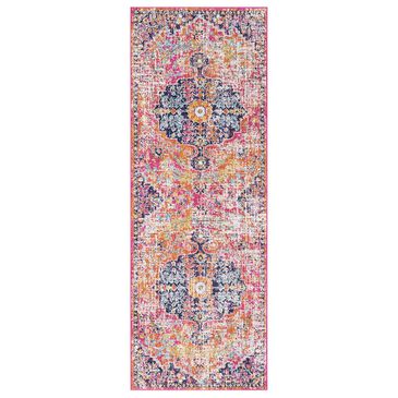 Surya Harput HAP-1062 2"7" x 7"3" White, Saffron and Teal Runner, , large