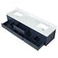 Lexora Home Castor 84" Double Bathroom Vanity in Black with 2 cm White Carrara Marble Top and Rectangular Sinks, , large