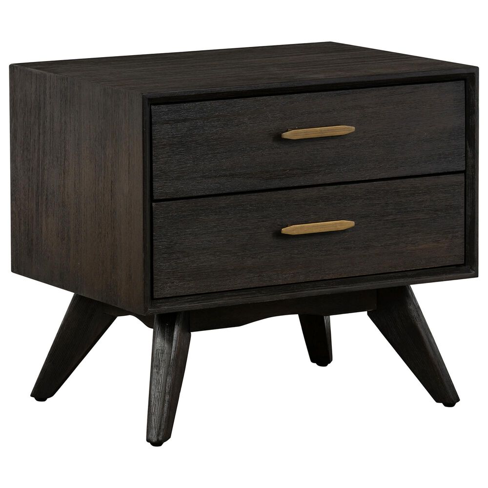 Blue River Loft 2-Drawer Nightstand in Brushed Brown-Grey, , large