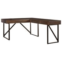 Signature Design by Ashley Starmore Desk and Return in Oiled Walnut