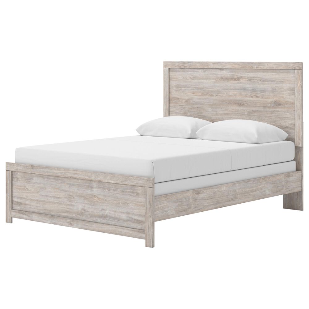 Ashley Broachmyn Queen Bed with Two Nightstands in Light Gray, , large