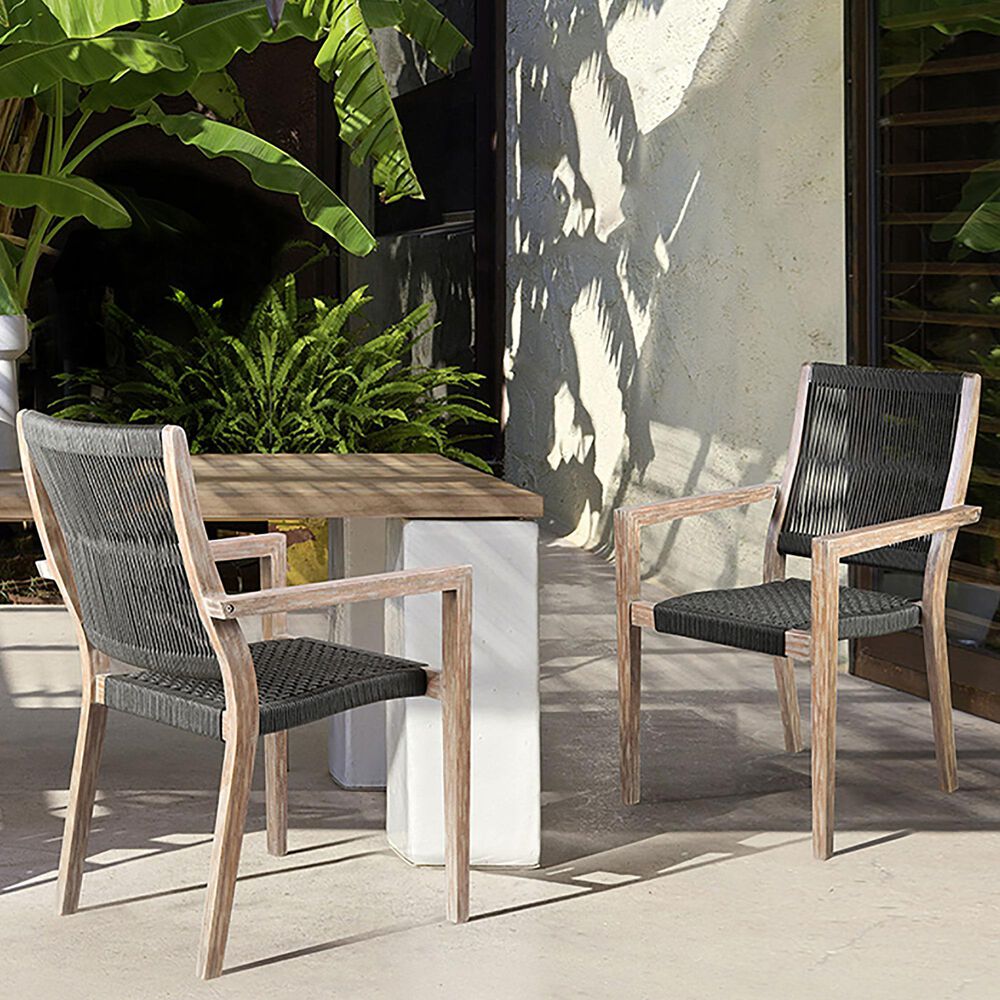 Blue River Madsen Patio Dining Chair in Charcoal/Gray/Eucalyptus &#40;Set of 2&#41;, , large