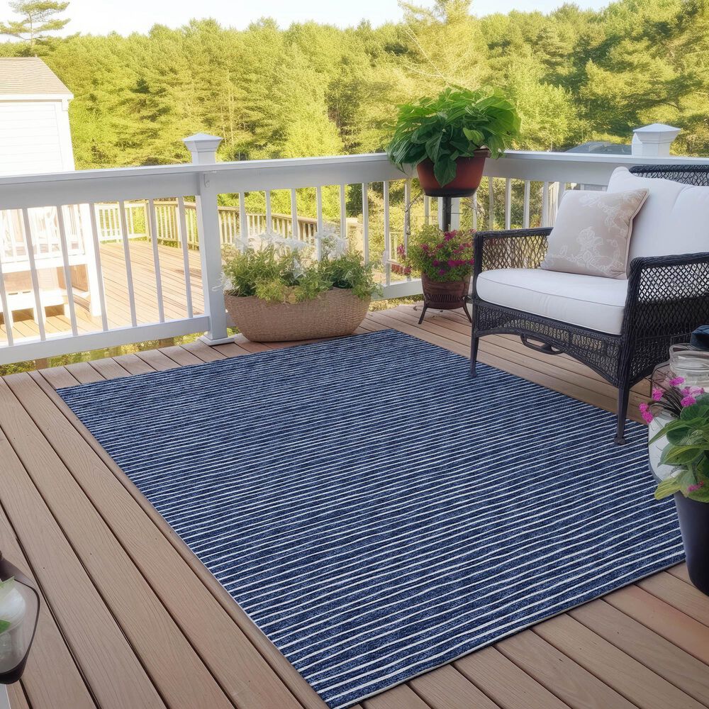 Dalyn Rug Company Laidley 5' x 7'6" Navy Indoor/Outdoor Area Rug, , large