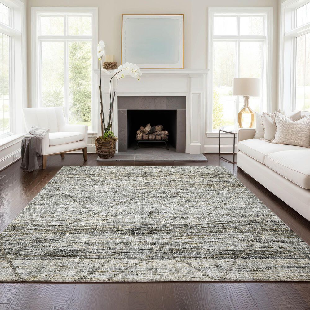 Dalyn Rug Company Portico PO1 Pewter 3&#39; x 5&#39; Area Rug, , large