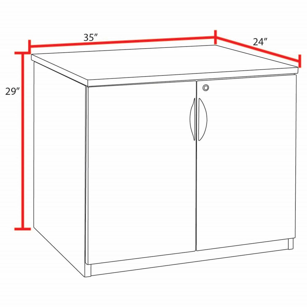 Regency Global Sourcing Legacy 29" Office Storage Cabinet in Noble Oak, , large