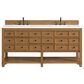 James Martin Vanities Malibu 72" Double Bathroom Vanity in Amber Birch with 3 cm White Zeus Quartz Top and Rectangular Sinks, , large