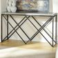 Flair Industries Console Table in Concrete Gray and Ebony, , large