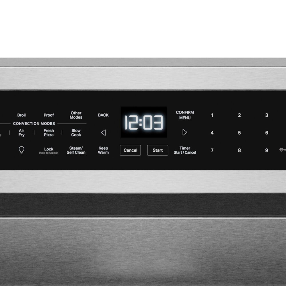 KitchenAid 2-Piece Kitchen Package with 30" Smart Freestanding Gas Range and 30" Over-the-Range Microwave Oven in PrintShield Stainless Steel, , large