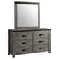 Mayberry Hill Wade 6-Drawer Dresser and Mirror in Brushed Ash Gray, , large
