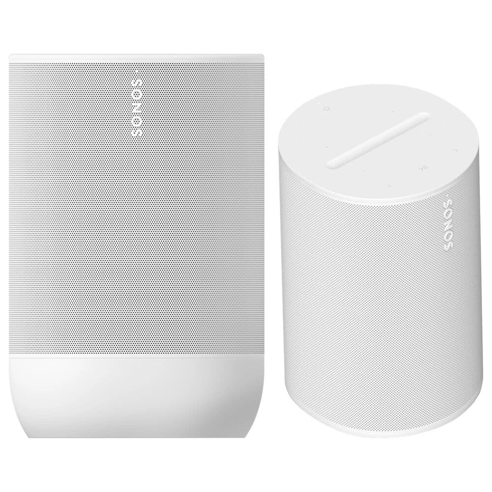 SONOS Era 100 Pro and Move 2 Indoor/Outdoor Speaker Set in White, , large