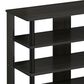 HOMLUX 5-Tier Shoe Rack in Espresso and Black, , large