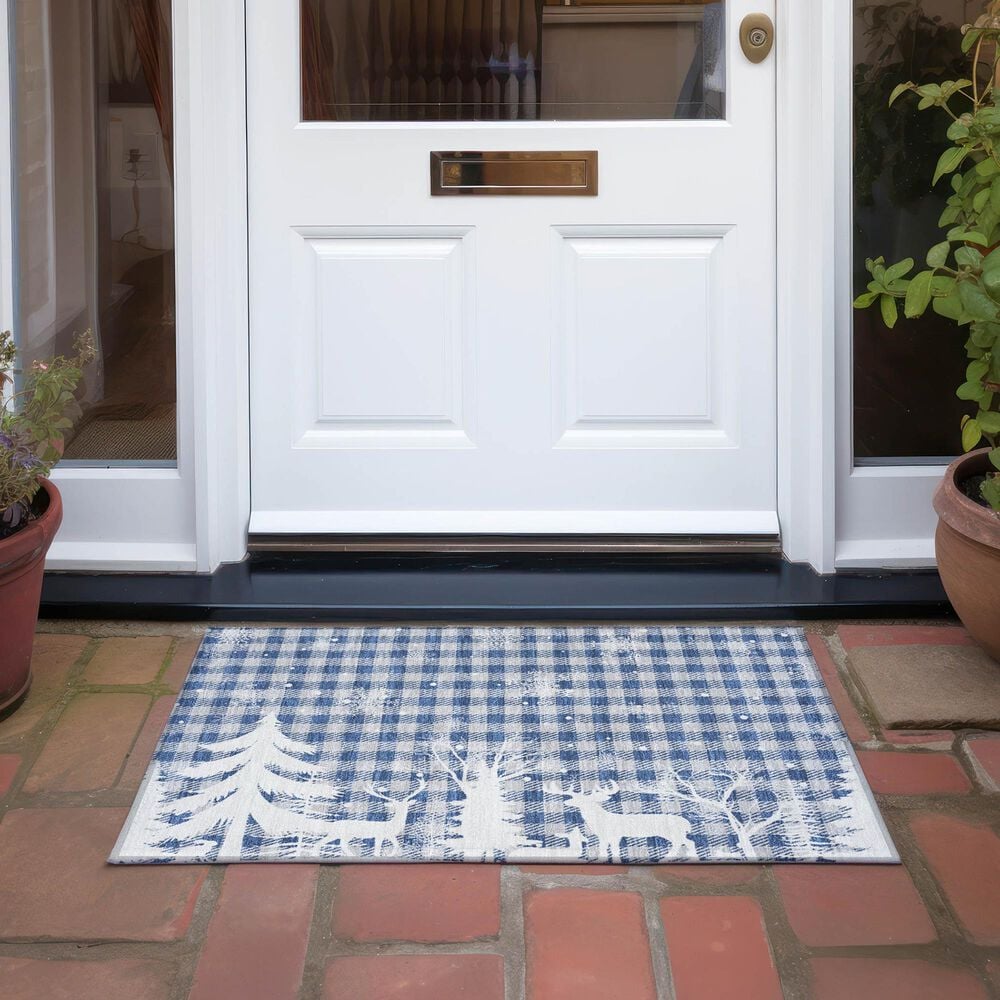 Dalyn Rug Company Wonderland WN32 2&#39;6&quot; x 3&#39;10&quot; Blue Indoor/Outdoor Area Rug, , large