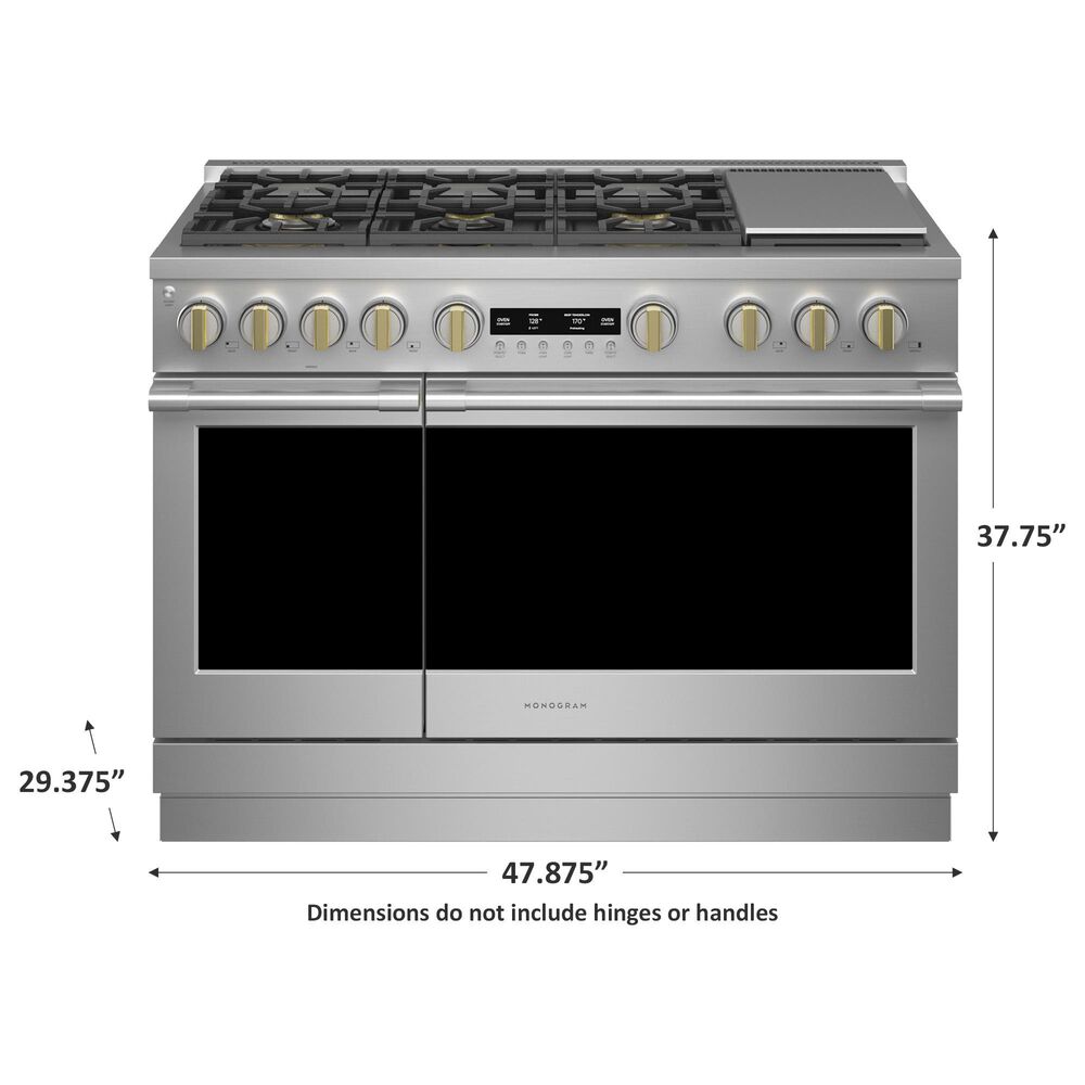 Monogram 48&quot; All Gas Professional Range with 6 Burners and Griddle in Stainless Steel, , large
