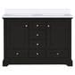 Lexora Home Dukes 48" Double Bathroom Vanity in Espresso with 2 cm White Quartz Top and Rectangular Sinks, , large