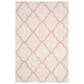 Safavieh Dallas Shag SGD257P 5"1" x 7"6" Ivory and Light Pink Area Rug, , large