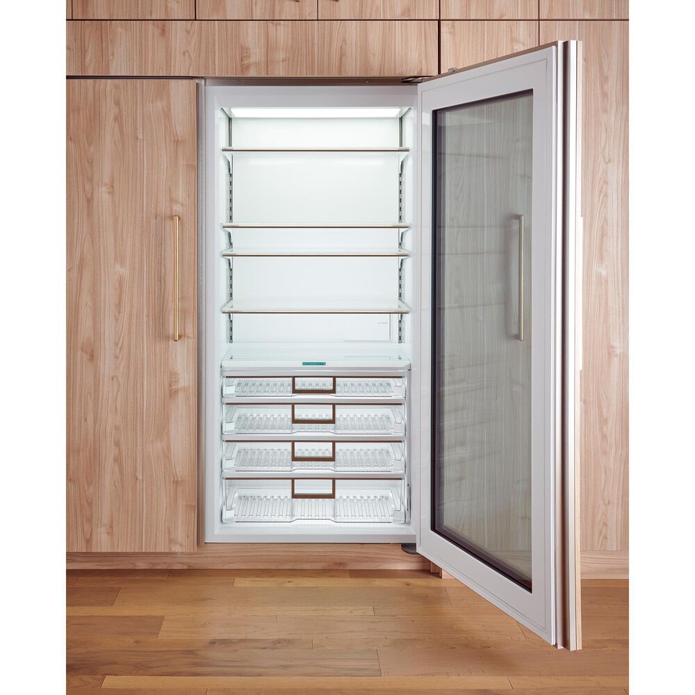 Sub Zero 22.9 Cu. Ft. Classic Right Hinge Built-In Refrigerator with Glass Door and Tubular Handle in Stainless Steel, , large