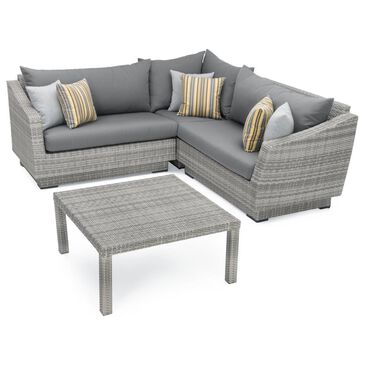 RST Brands Cannes 4-Piece Sunbrella Patio Sectional in Charcoal Grey, , large