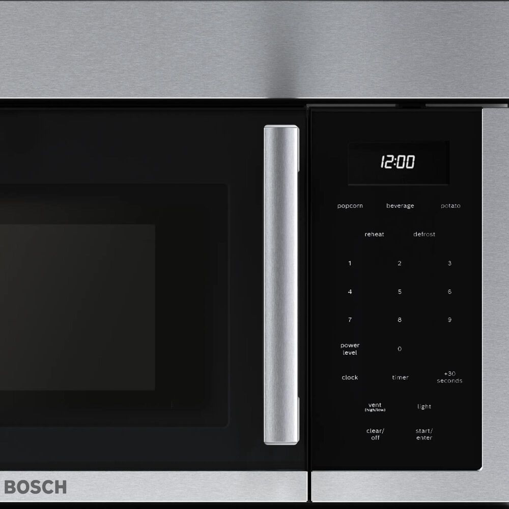 Bosch 300 Series 1.7 Cu. Over-The-Range Microwave in Stainless Steel, , large