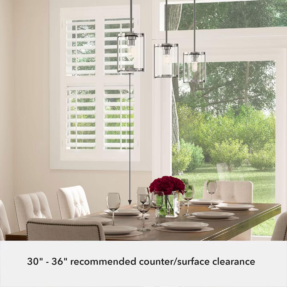 Hunter Astwood 1-Light Mini Pendant in Polished Nickel, , large