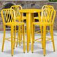Flash Furniture 5-Piece Metal Bar Table Set in Yellow, , large