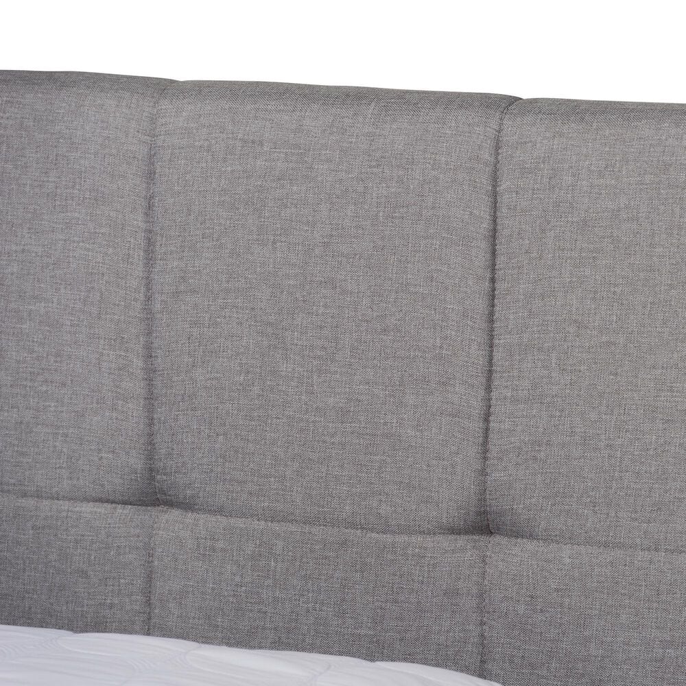 Baxton Studio Netti Queen Storage Bed with Light Grey Upholstered in Black, , large