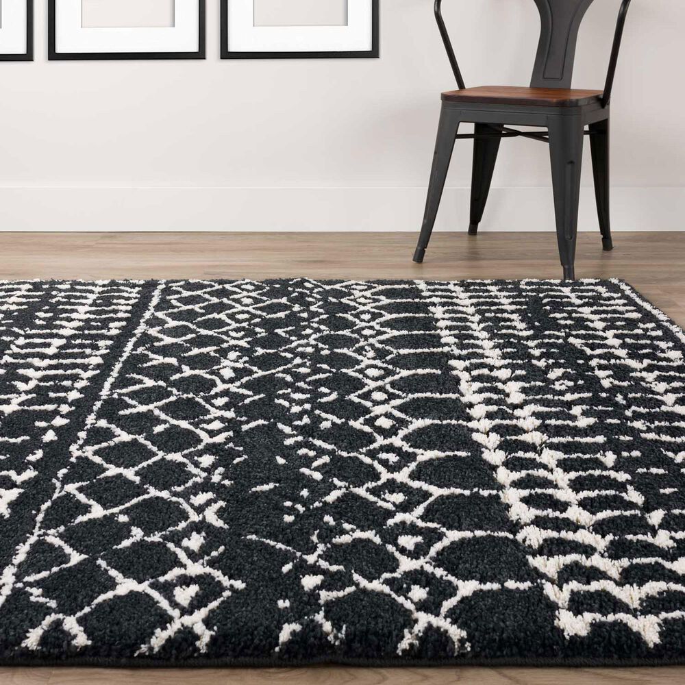 Dalyn Rug Company Marquee MQ2 5&#39;1&quot; x 7&#39;5&quot; Midnight and Ivory Area Rug, , large