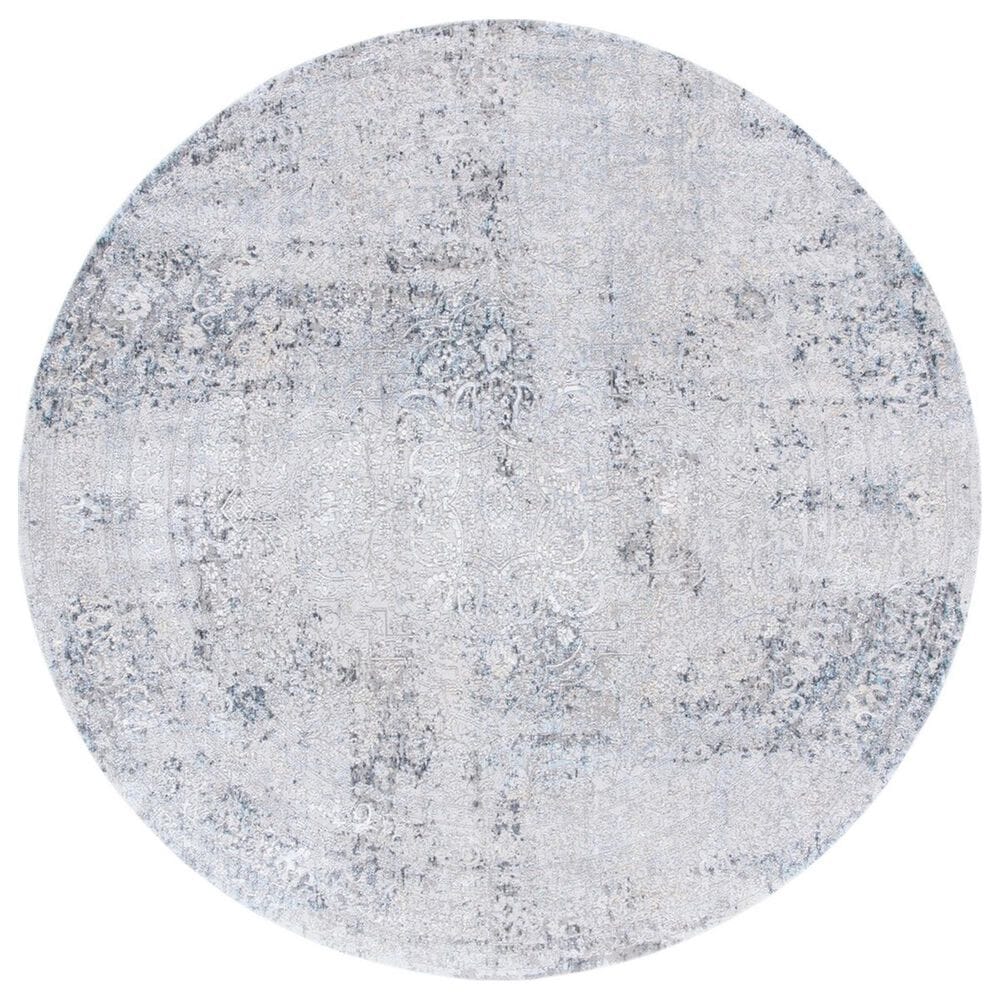 Safavieh Dream DRM407F 6"7" Round Grey and Ivory Area Rug, , large