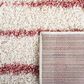 Safavieh Venus Shag VNS603V 5"3" x 7"6" Ivory and Pink Area Rug, , large