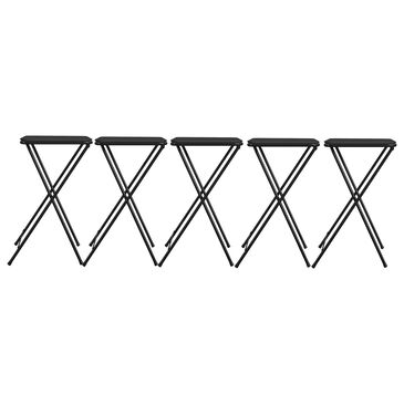 DHP Folding TV Tray Set in Black (Set of 5), , large