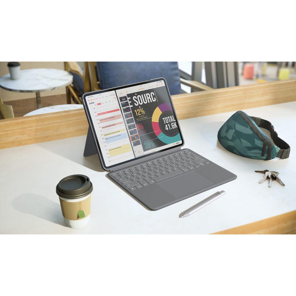 Logitech Combo Touch Keyboard Case for Apple iPad Air 13&quot; &#40;M2&#41; in Oxford Grey, , large