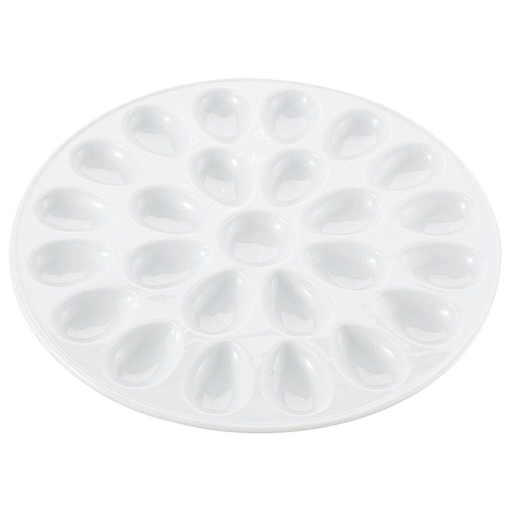Harold Import 13.25" Deviled Egg Dish in White, , large