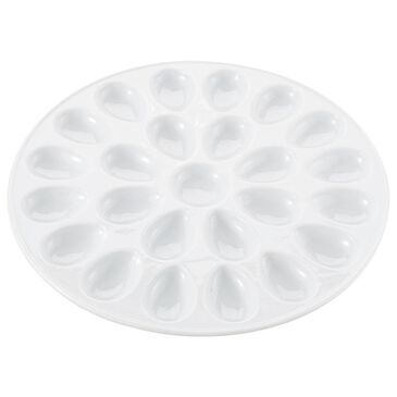 Harold Import 13.25" Deviled Egg Dish in White, , large