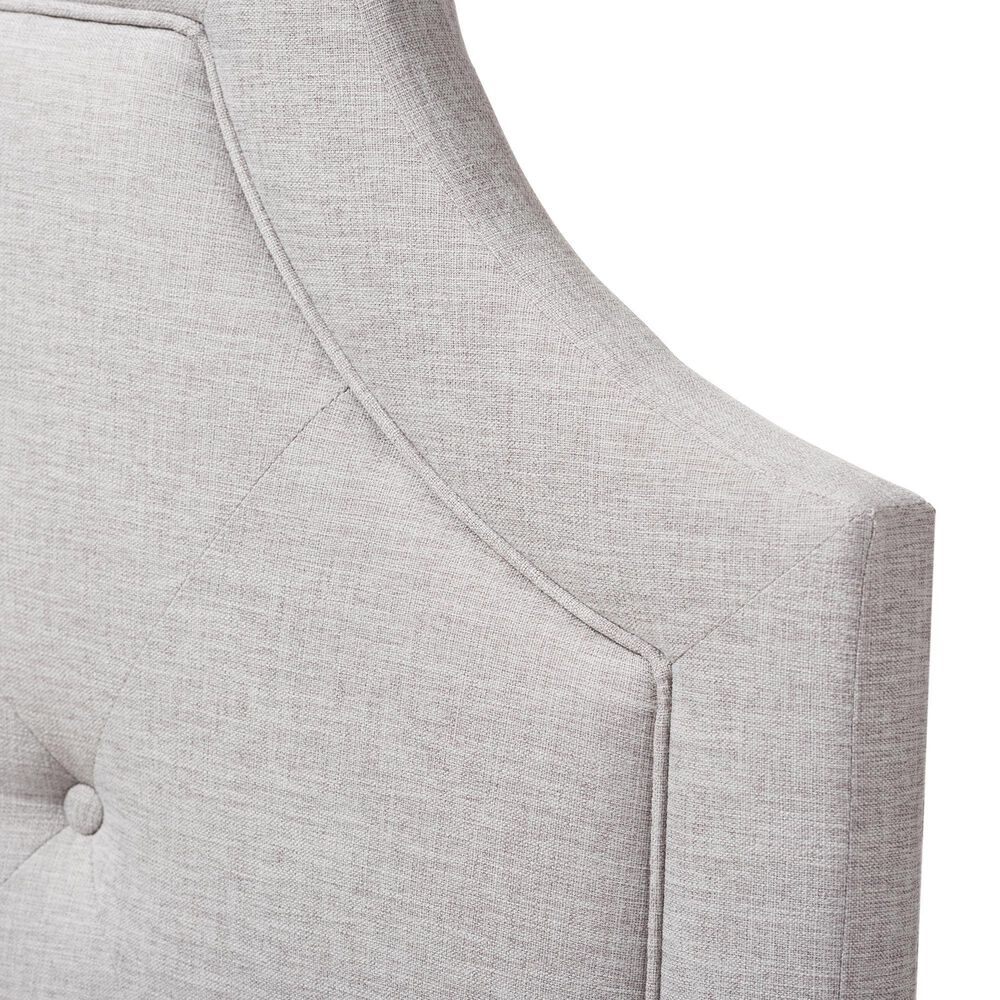 Baxton Studio Mars Full Panel Headboard in Greyish Beige, , large