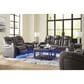 Ashley Fyne-Dyme  Faux Leather Power Reclining Loveseat with Console in Shadow, , large
