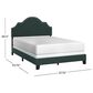 Richlands Furniture Cynthia Full Panel Bed with Green Upholstery in Black, , large