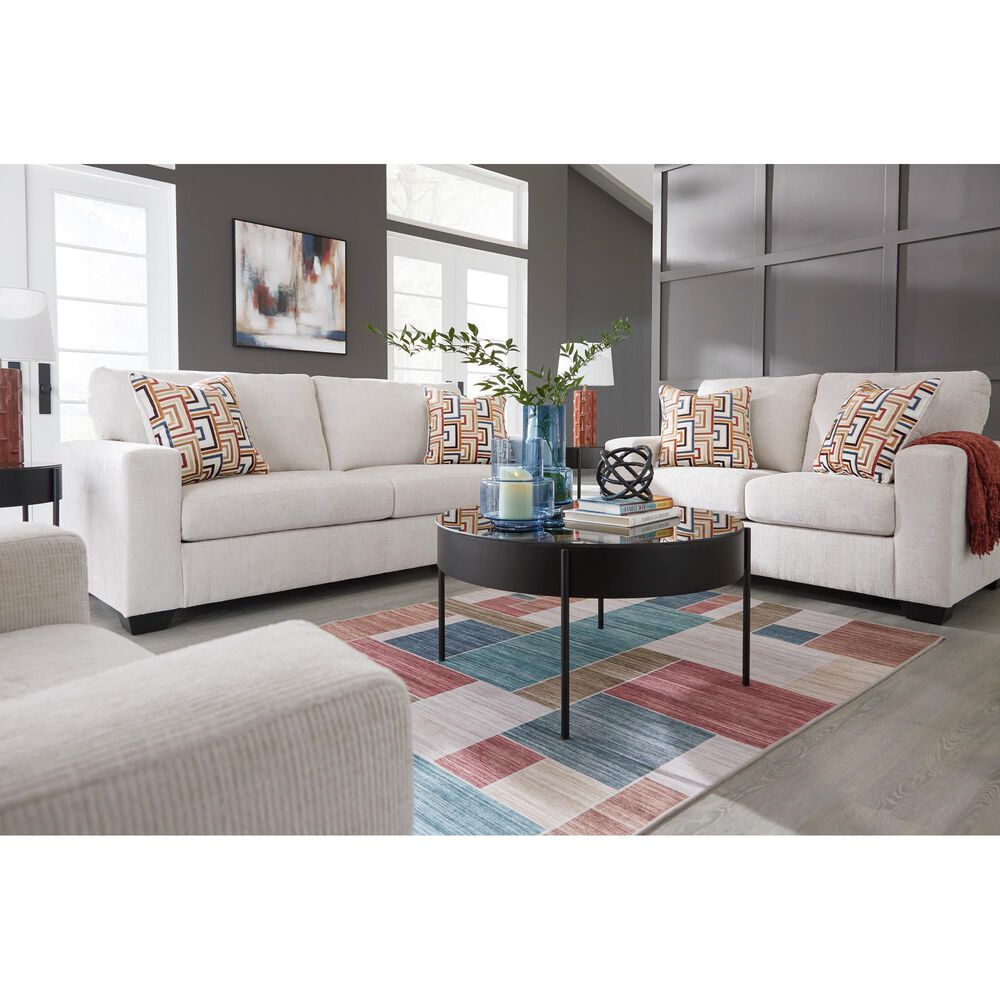 Ashley Aviemore Stationary Sofa and Loveseat Set in Stone, , large