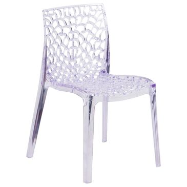 Flash Furniture Vision Stacking Dining Side Chair in Clear, , large