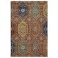Dalyn Rug Company Silk Road Paprika, Copper, Gold, Sage, Navy and Copper 6"6" x 9"6" Area Rug, , large