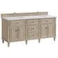 James Martin Vanities Lorelai 72" Double Vanity in Whitewashed Oak with 3 cm White Zeus Quartz Top, , large