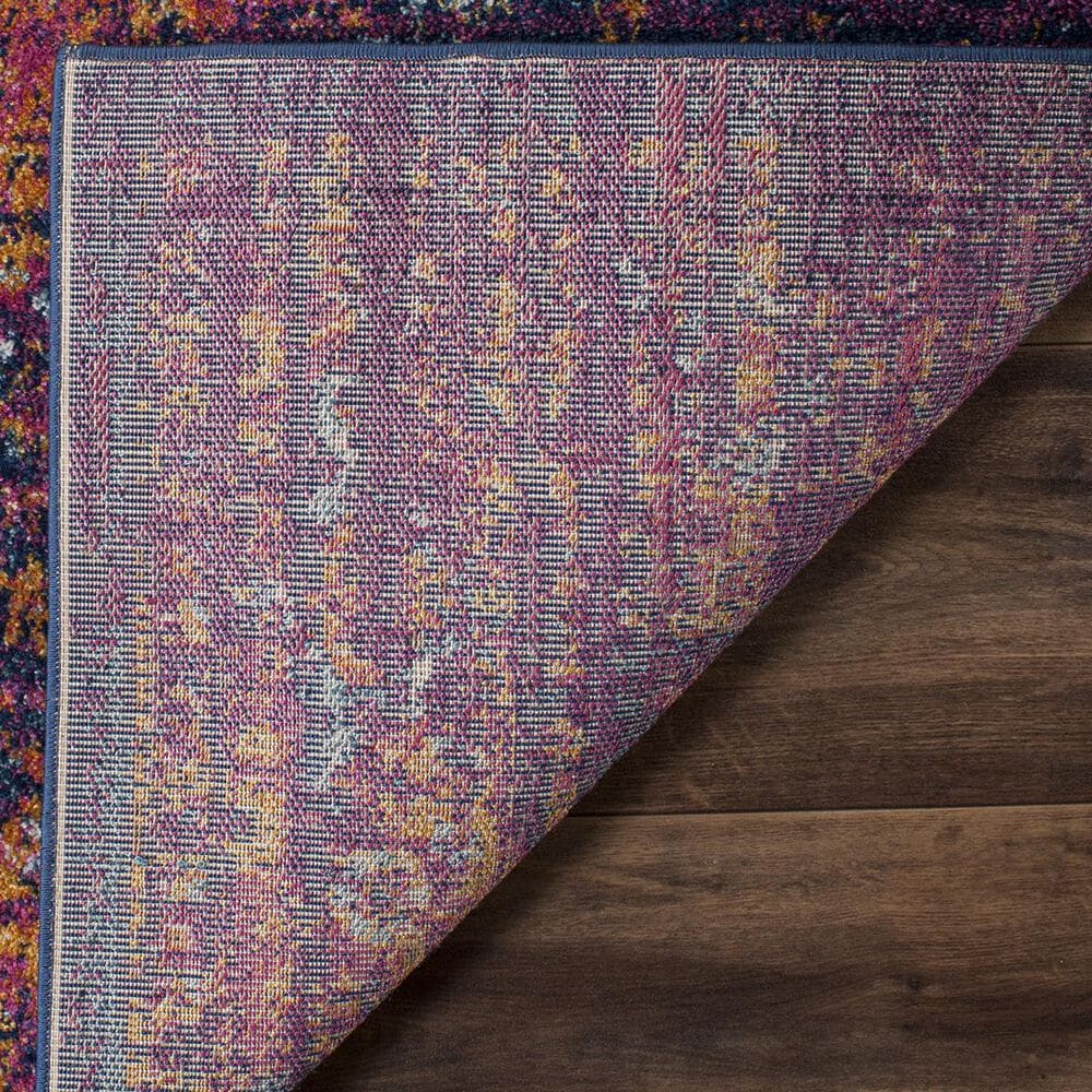 Safavieh Evoke EVK275F-27 2&#39;2&quot; x 7&#39; Blue/Fuchsia Runner, , large