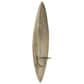 Maple and Jade Single Candle Wall Sconce in Brass, , large