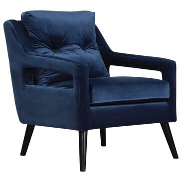 Uttermost O"Brien Armchair in Ink Blue Velvet, , large