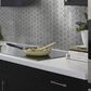 Shaw Geoscape Hexagon Dark Grey 11.22" x 10.43" Ceramic Mosaic Sheet, , large