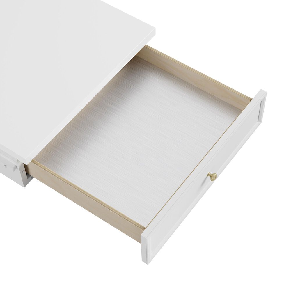 James Martin Bellshire 24" Makeup Counter Drawer Unit in Bright White, , large