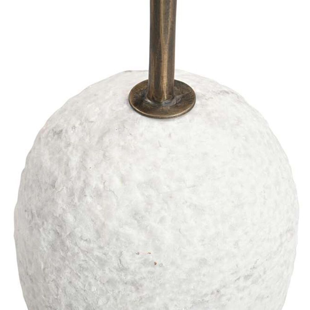 Bassett Mirror Company Aeirith Accent Table in Natural Edge White and Antique Brass, , large