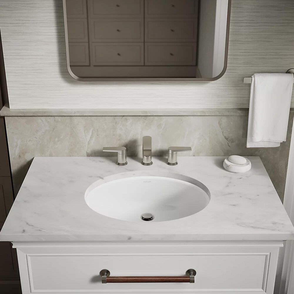 Kohler Caxton Oval Undermount Bathroom Sink in White, , large