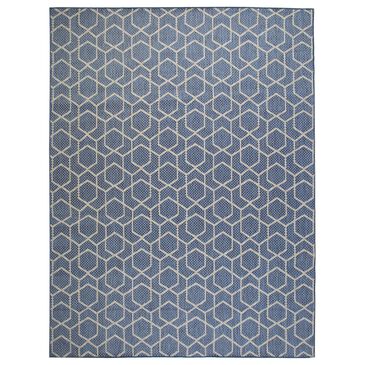 Nourison Horizon HOZ01 Denim 8" x 10" Indoor/Outdoor Area Rug, , large
