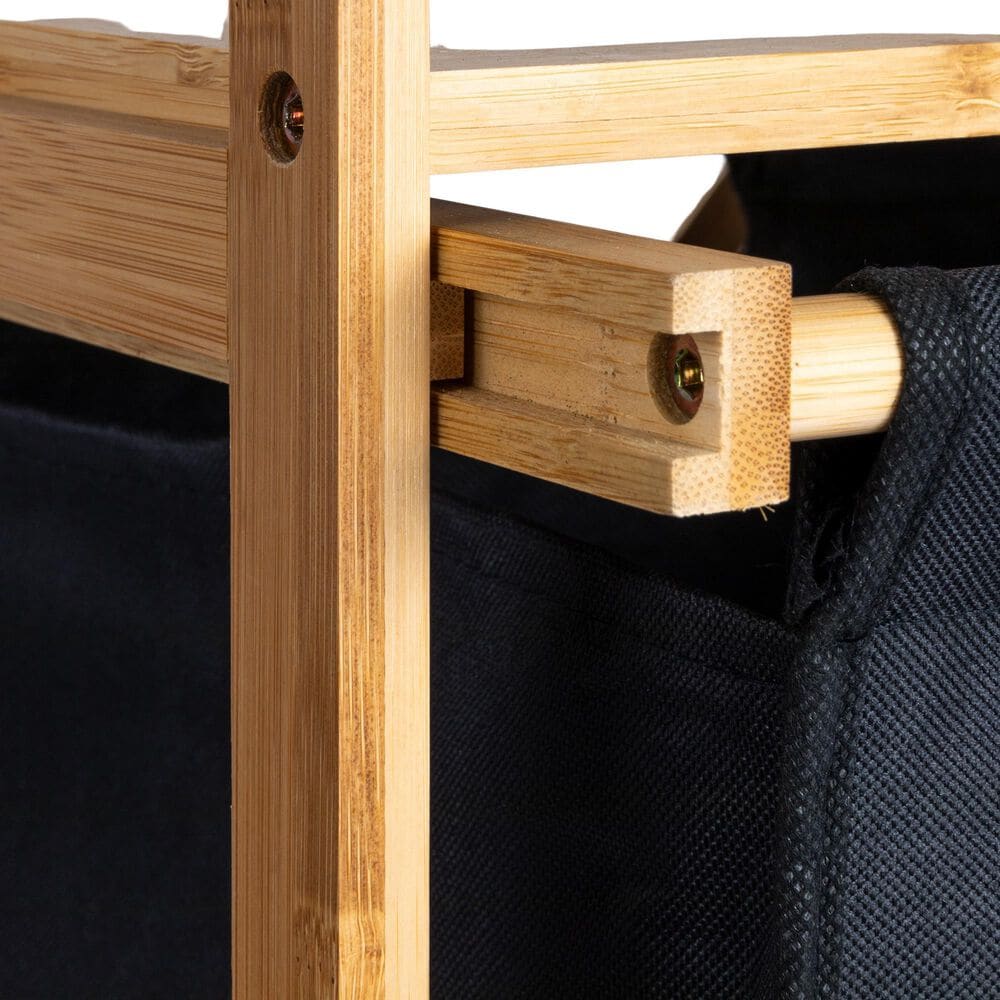 Household Essentials Storage Shelf with Cotton Fabric Drawers in Natural, , large